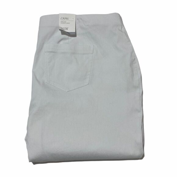 Style & Co White Mid Rise Comfort Waist Capris 22W - Picture 11 of 11